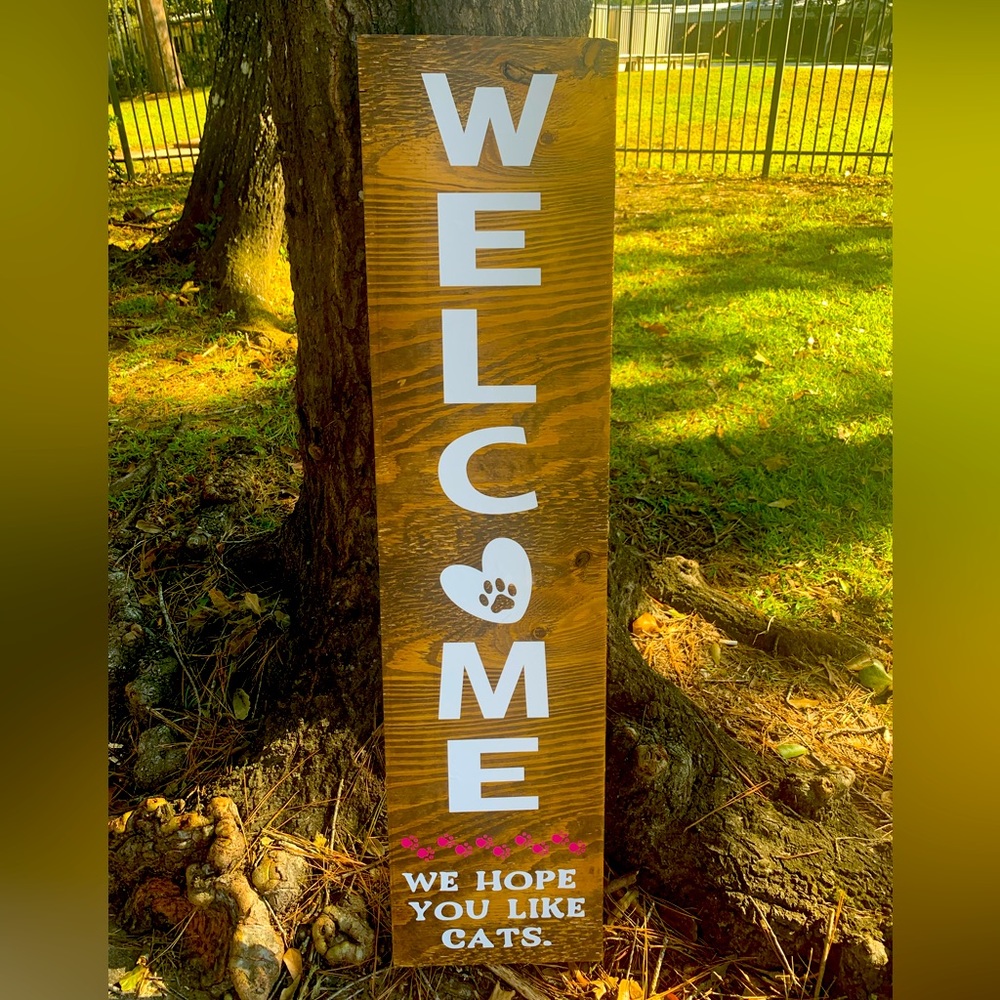 Front Porch Welcome Sign.